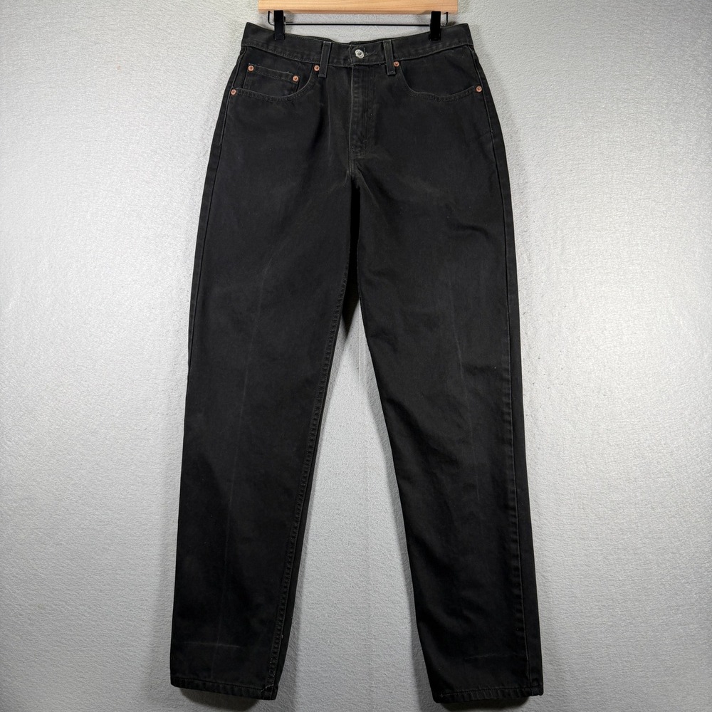 Vintage Levis 550 Relaxed Fit Jeans Mens W34 L34 Black Denim Pants‎ Y2K